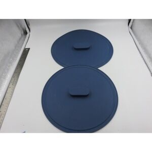 Misen Silicone Pan Lid Covers Set Of 2 Blue 11 &12in Round Universal Pot Skillet